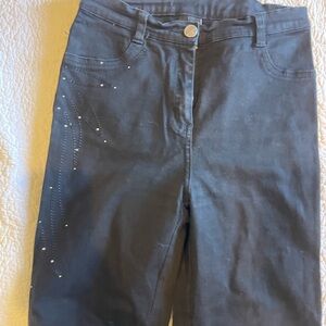 Carl Rhinestone Black jeans Sz 25